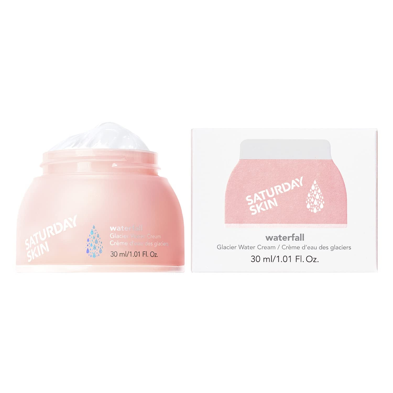 Face Moisturizer Water Cream Mini Size, Vegan Natural Facial Moisturizer Oil-Free Gel Cream from Alaska Glacier Water Day & Night Cream Hydrating and Reduce Wrinkles(1.01 Fl Oz (30Ml))