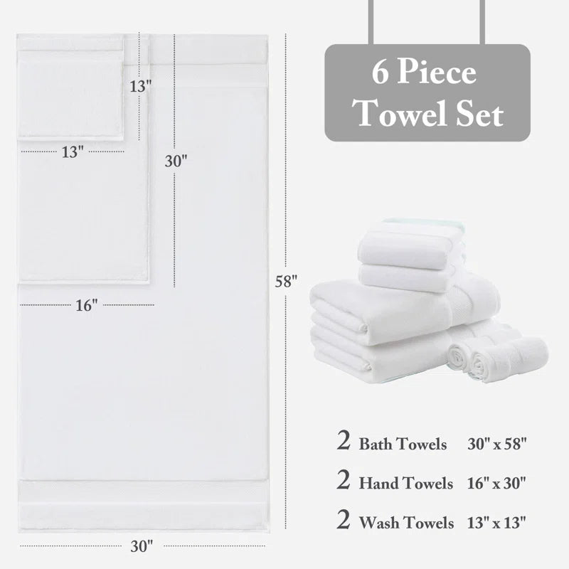 Turkish 100% Cotton Oversized Quick Dry Highly Absorbent Towel Set