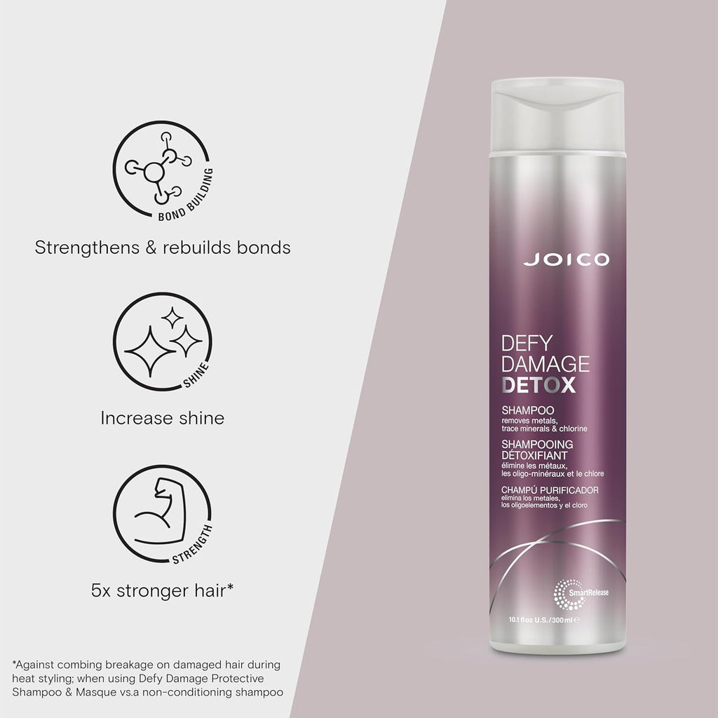Defy Damage Detox Shampoo | Removes Chlorine, Hard Water Residue, Product Buildup, Metals, & Trace Minerals | Strengthens Bonds & Preserves Hair Color | Vegan | Sulfate-Free