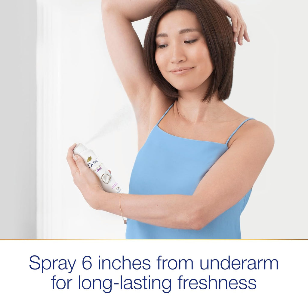 0% Aluminum Deodorant Dry Spray Cotton Flower & Sandalwood 3 Count for 48-Hour Protection Aluminum Free 4 Oz