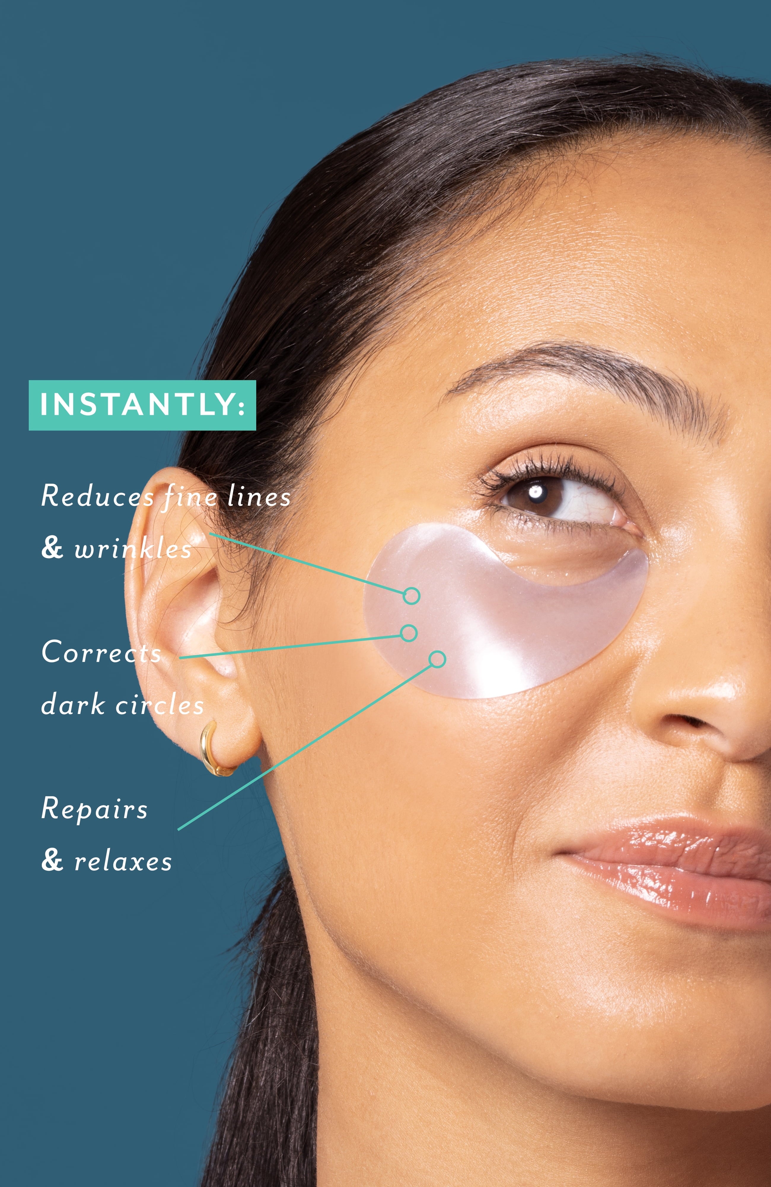 Flashpatch Restoring Night under Eye Face Mask Gels, Single Pack