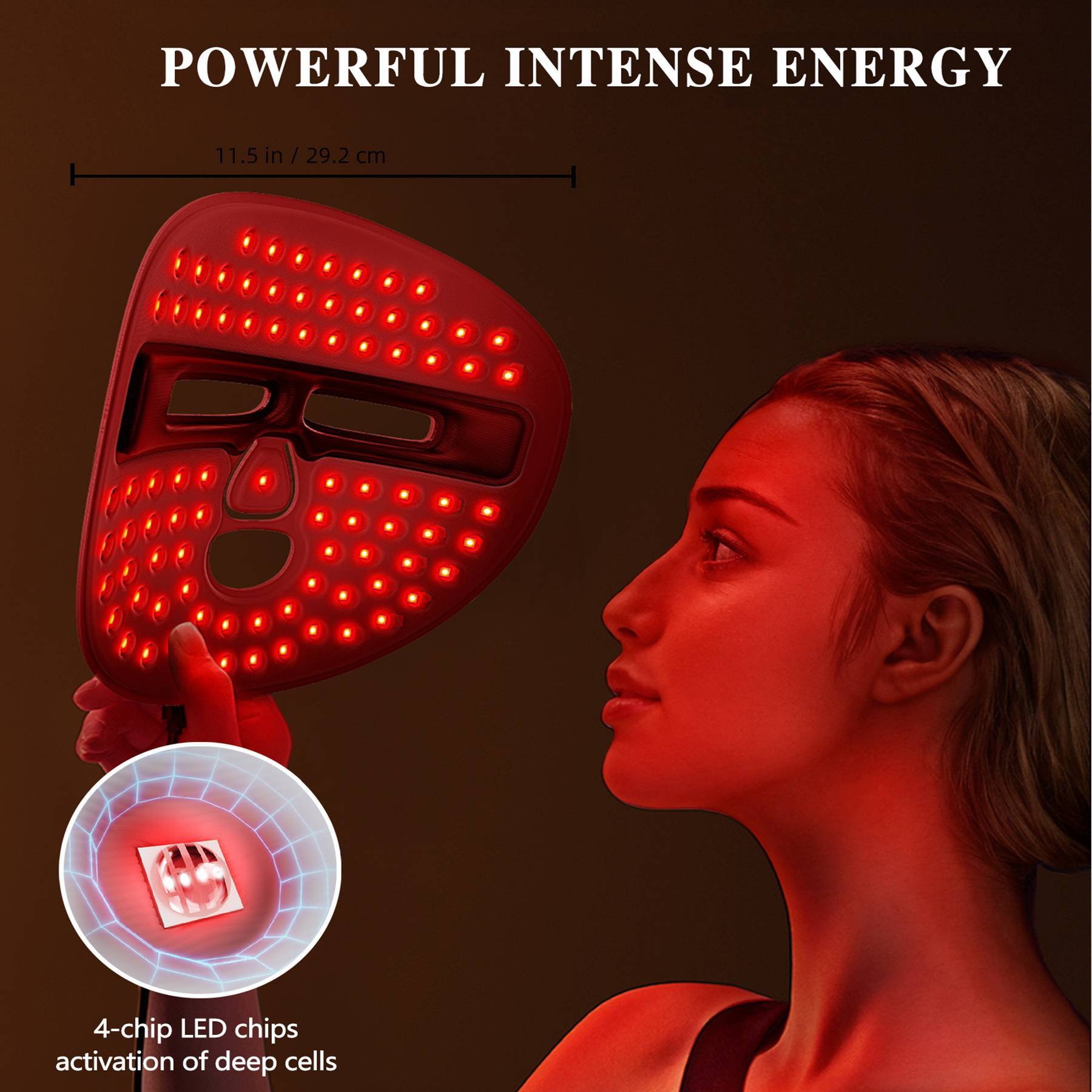 Free Shipping - LED Face Mask Facial Care Tool, Red Light Therapy Mask For Face For Home Travel