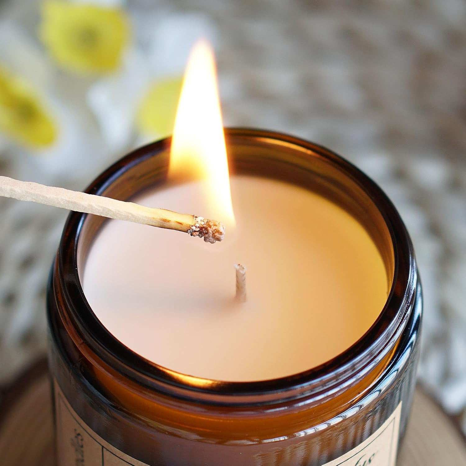 Creamy Vanilla Candles for Home Scented - 8Oz Aromatherapy Candles for Women Mom Relaxation Anxiety Stress Relief, Calming Candles Gifts for Birthday Christmas Soy Wax Candle 50 Hour Burn Time