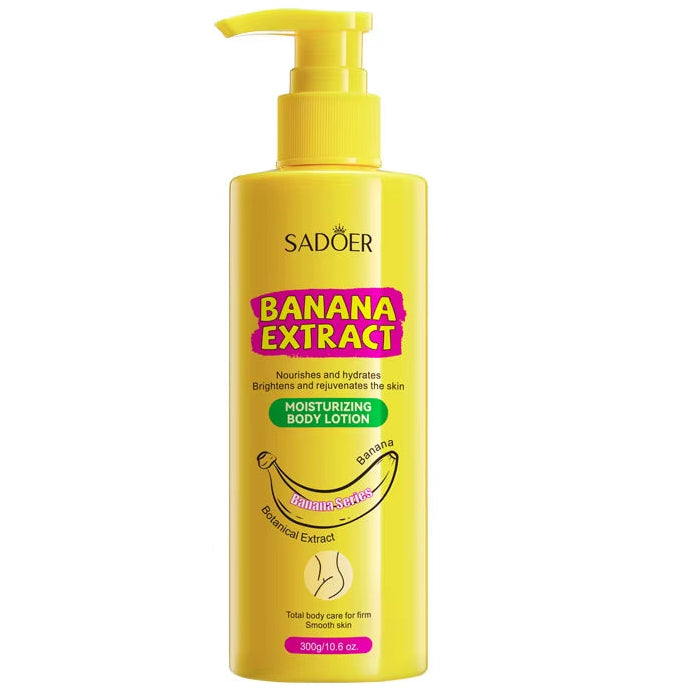 300G Whitening Moisturizing Body Lotion Brightening Hydrating Banana Extract Body Cream Smooth Nourish Body Skin Care Product