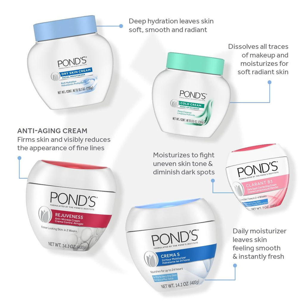 POND S Crema S Nourishing Moisturizer Face Cream for Dry Skin 1.75 Ounce