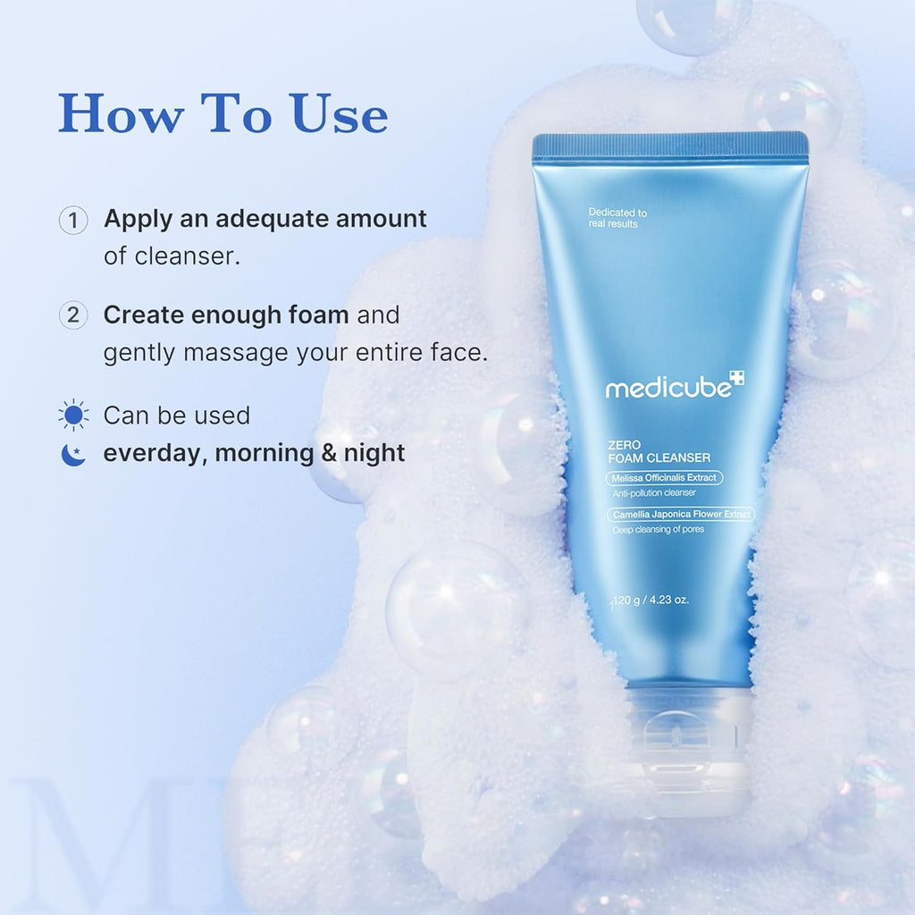 Gentle Zero Foam Cleanser for Sensitive Skin - Achieve Sebum Control, Moisture Balance, and Minimized Pores | Korean Skincare Essential