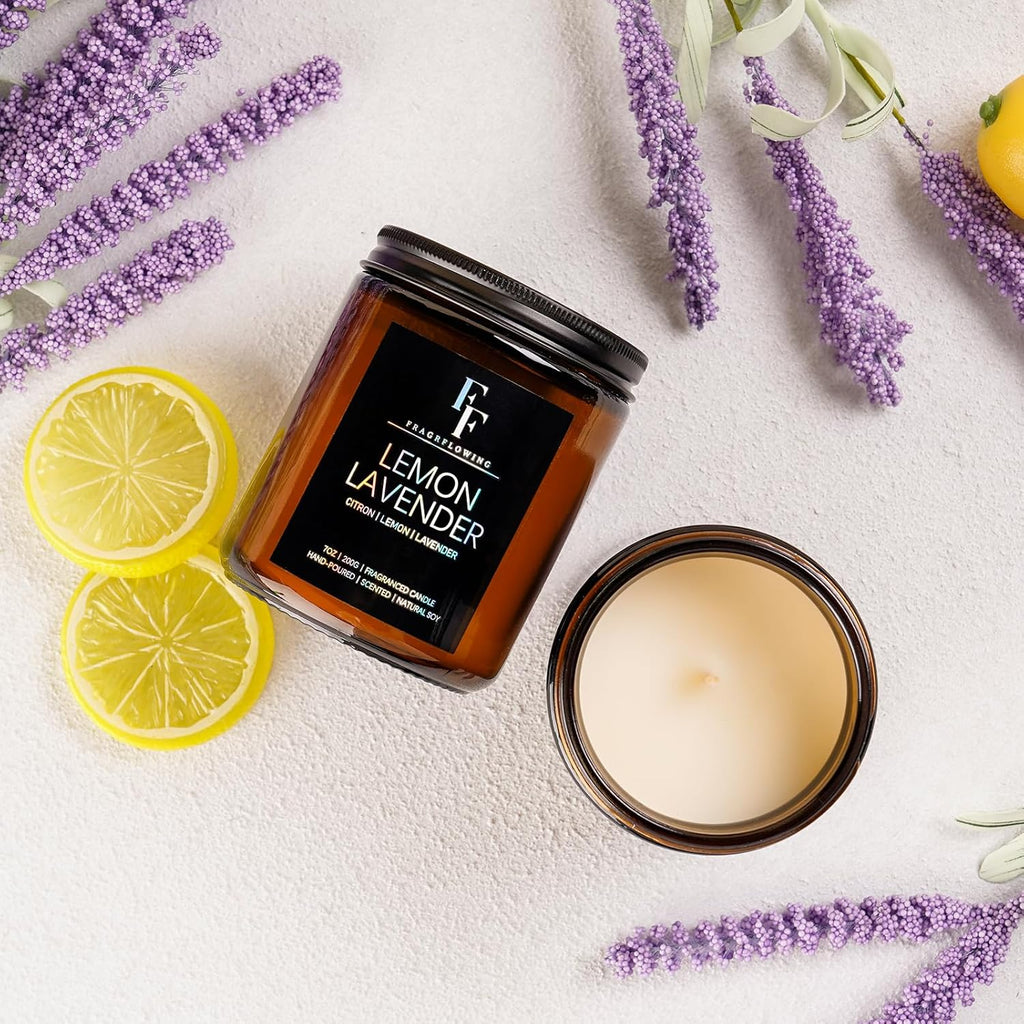 Sage & Citrus Candle, Scented Candle for Home Soy Wax Candle, Aromatherapy Candle Gift for Women Men, 7Oz