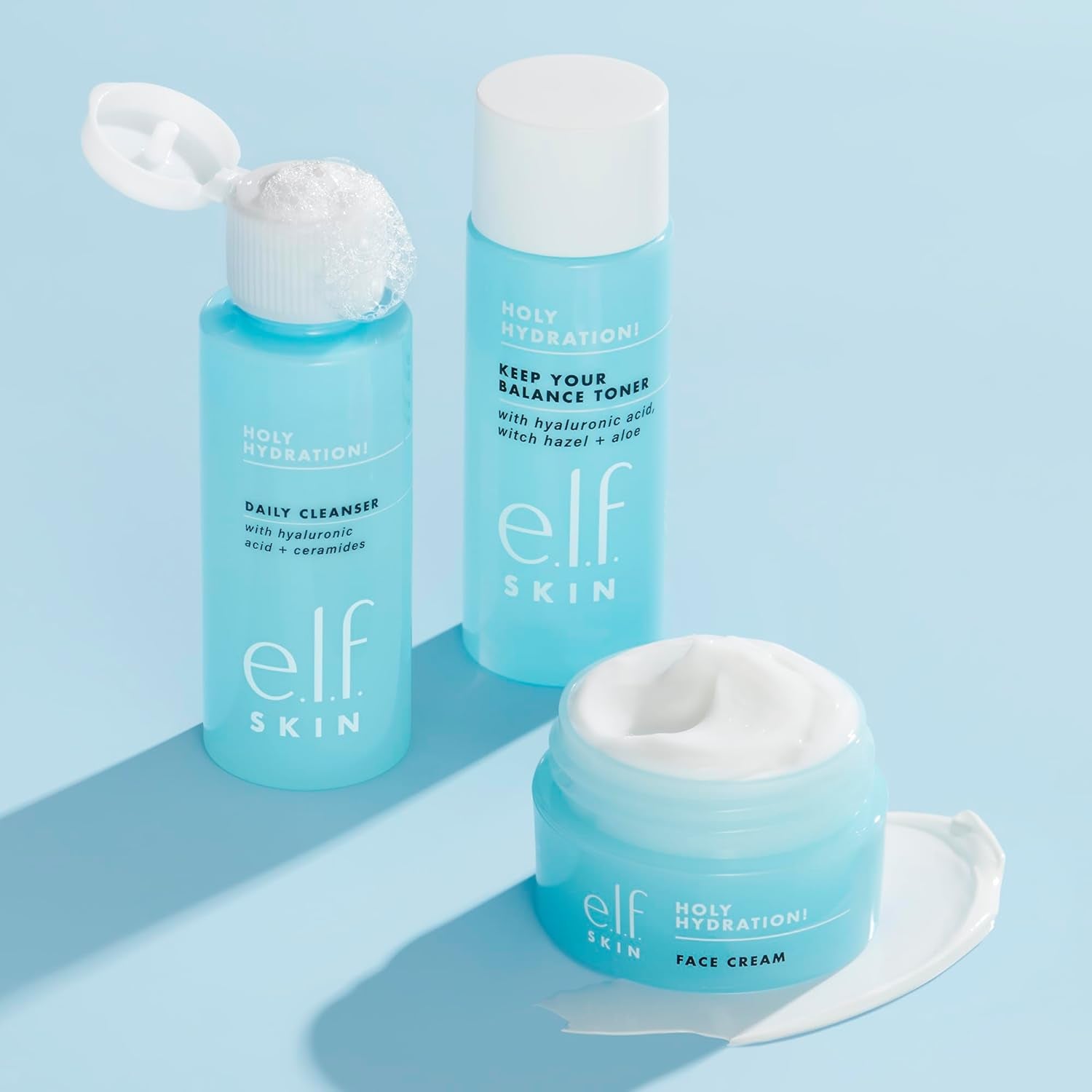 Skin Holy Hydration! the Essentials Mini Kit, Cleanser, Toner & Moisturizer for Hydrated & Balanced Skin, Tsa-Friendly Sizes