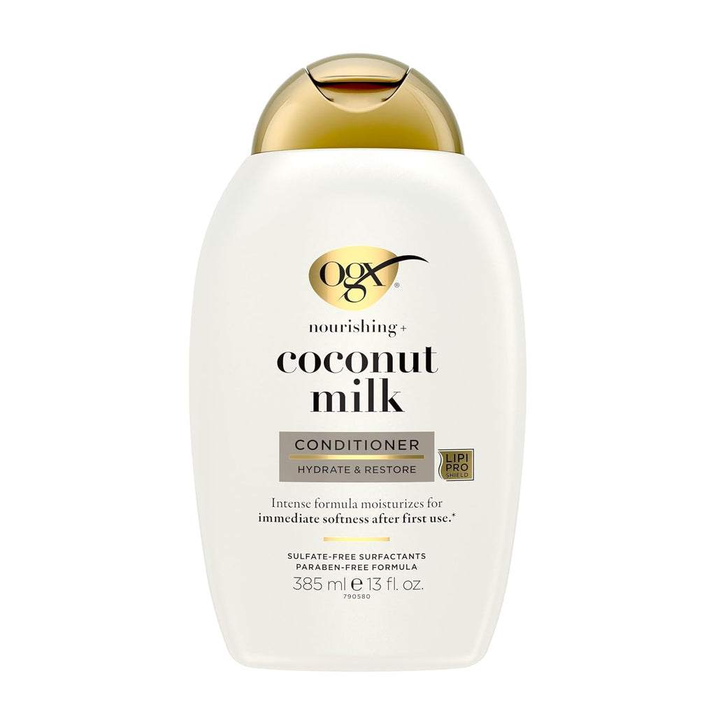 Nourishing + Coconut Milk Conditioner, Hydrating & Restoring Conditioner Moisturizes for Soft Hair after the First Use, Parabens-Free, Sulfate-Free Surfactants, 13 Fl. Oz