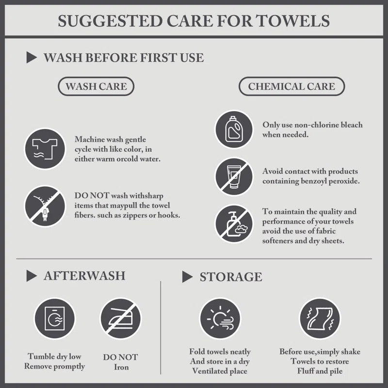 Turkish 100% Cotton Oversized Quick Dry Highly Absorbent Towel Set