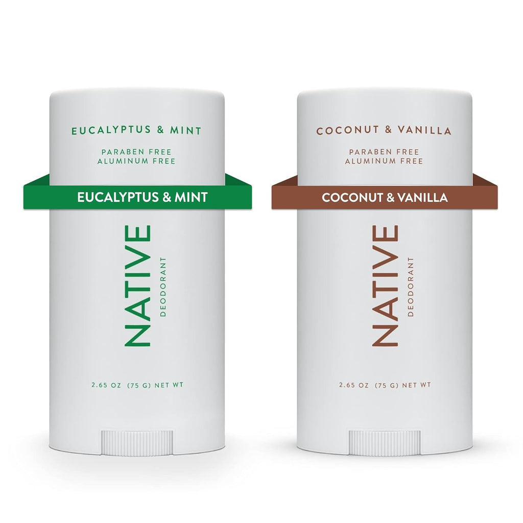 Deodorant | Natural Deodorant for Women and Men, Aluminum Free with Baking Soda, Probiotics, Coconut Oil and Shea Butter | Coconut & Vanilla, Lavender & Rose, Eucalyptus & Mint