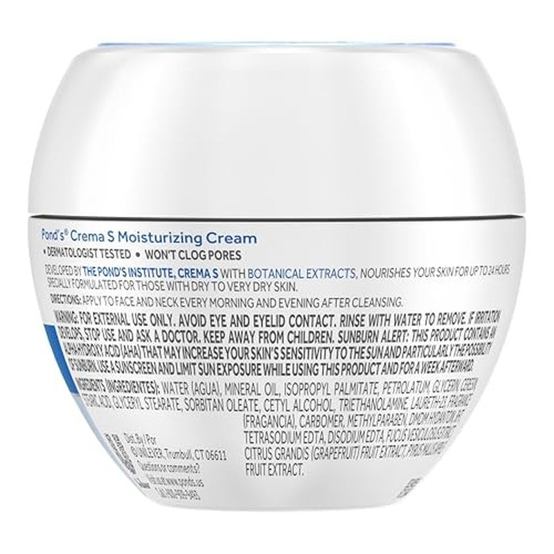 POND S Crema S Nourishing Moisturizer Face Cream for Dry Skin 1.75 Ounce