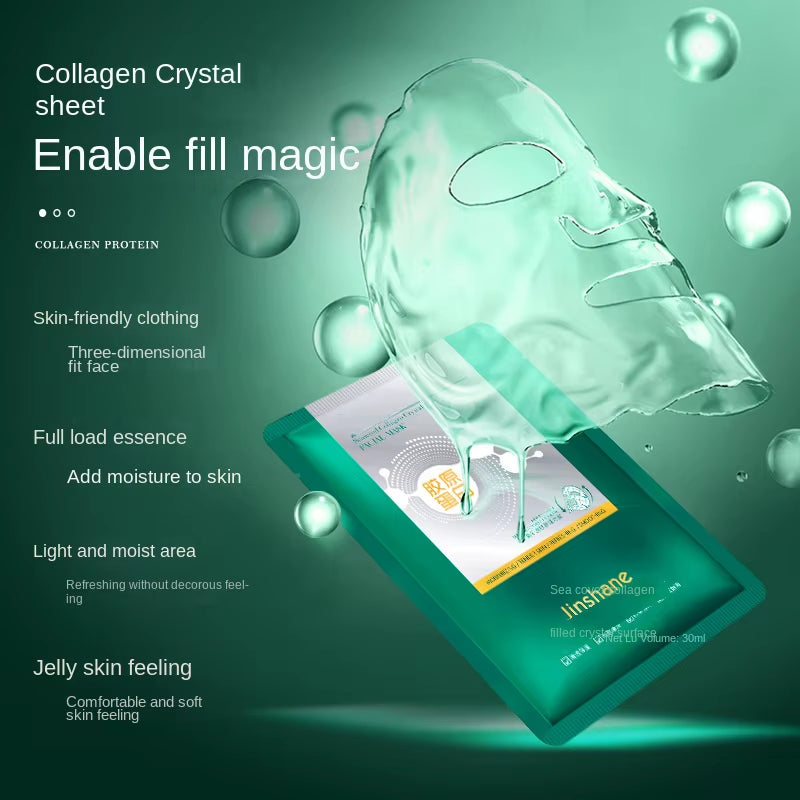 5Pcs*30Ml Tiktok Hot Sale Seaweed Collagen Filling Crystal Mask Replenishing Fruit Jelly Skin Transparent Mask Skin Care Masque