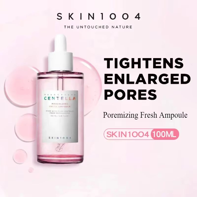 Centella Poremizing Fresh Ampoule Pink Salt Essence Liquid Face Pore Care Facial Serum Soothing Moisturizing Beauty Skincare