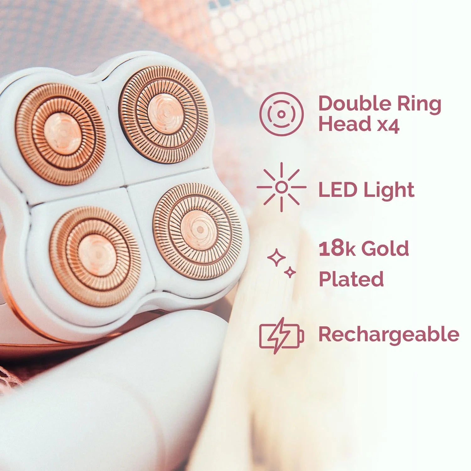 Portable Electric Hair , Leg Hair  for Women, Electric Razor for Women with LED Light