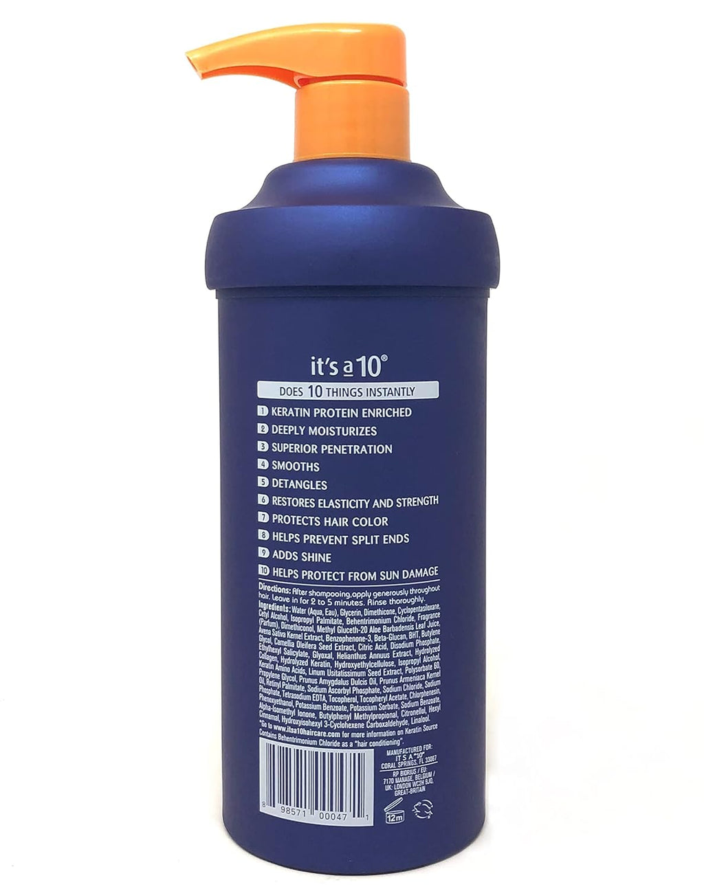 It'S a 10 Miracle Deep Conditioner plus Keratin for Unisex, 17.5 Ounce