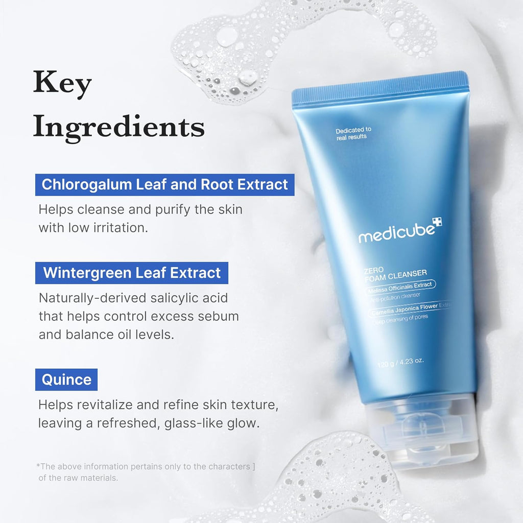 Gentle Zero Foam Cleanser for Sensitive Skin - Achieve Sebum Control, Moisture Balance, and Minimized Pores | Korean Skincare Essential