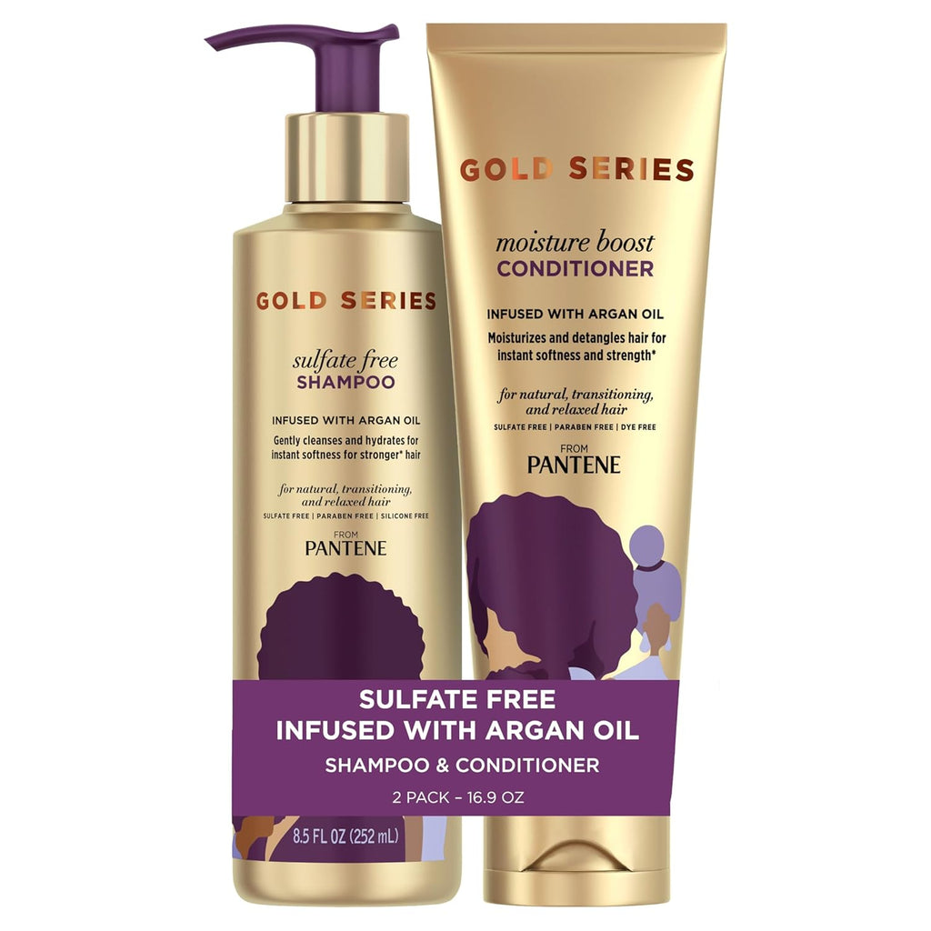 Gold Series Argan Oil from Prov for Natural and Curly Textured Hair, Sulfate Free Shampoo, 8.5 Fl Oz