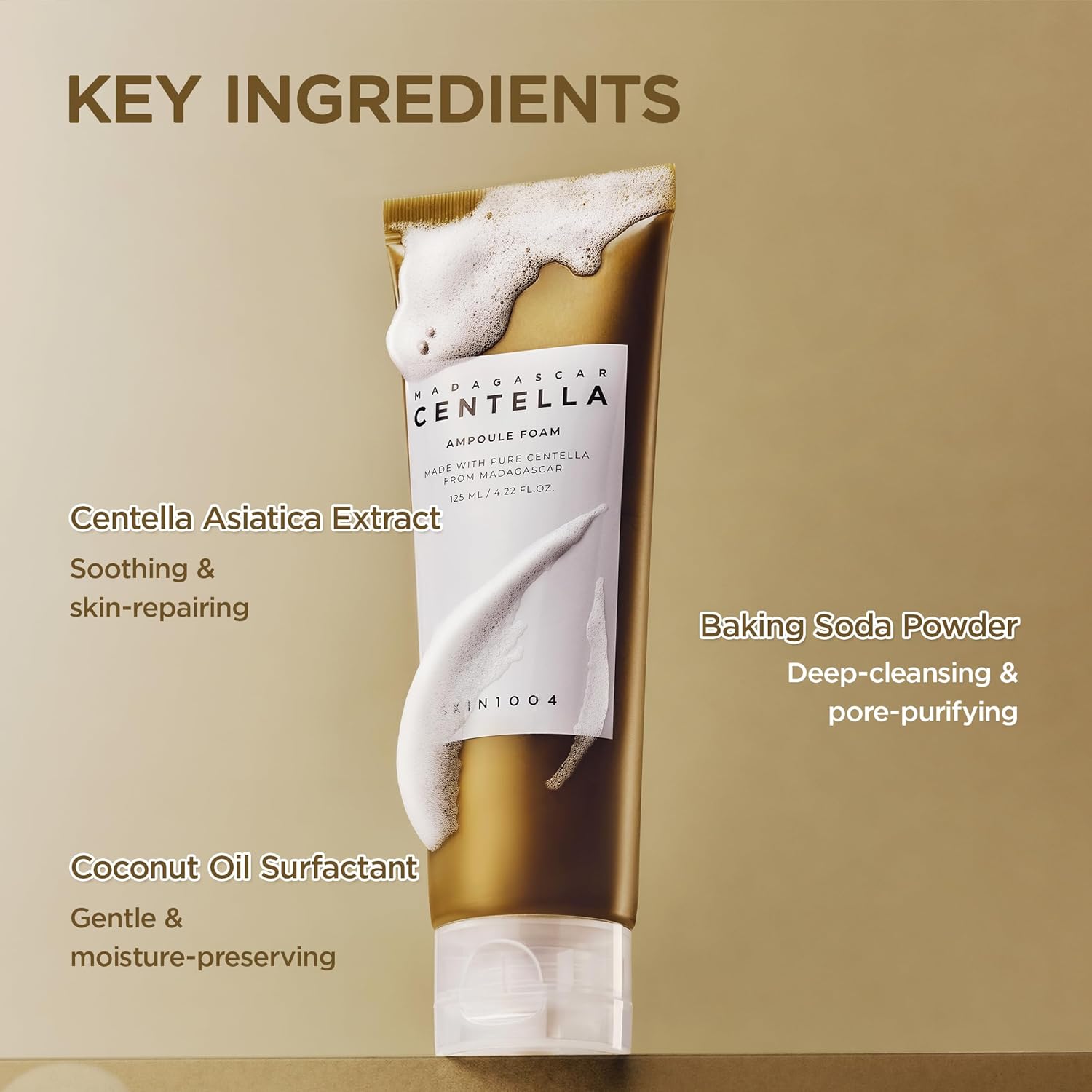 SKIN1004 Madagascar Centella Ampoule Foam Cleanser – 4.22 fl oz