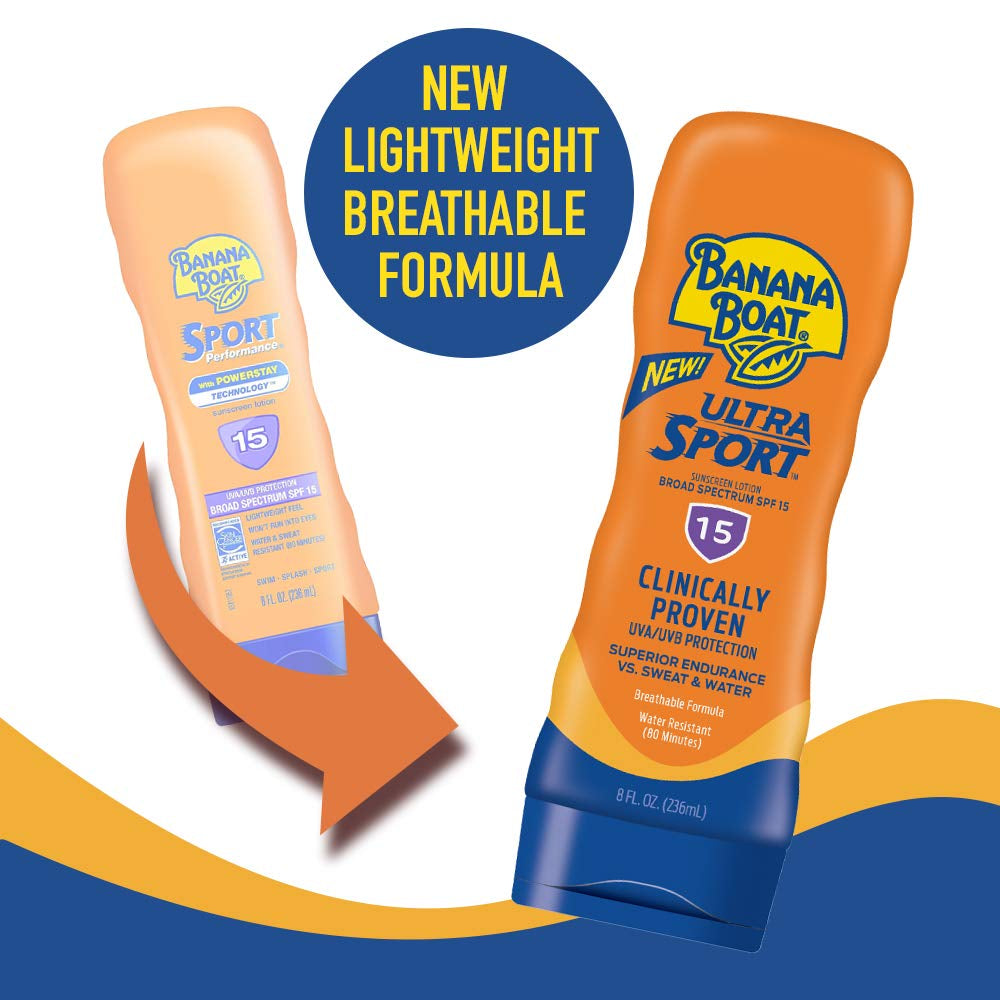 Sport Ultra SPF 15 Sunscreen Lotion, 8Oz |  Sunscreen SPF 15 Lotion, Oxybenzone Free Sunscreen, Sunblock Lotion Sunscreen,  Lotion SPF 15, 8Oz