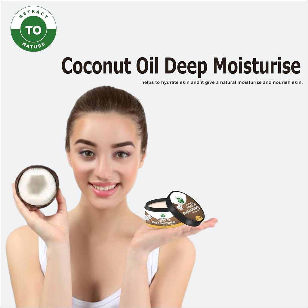 Coconut Oil Deep Moisturizer 6Oz/170Gm | 100% Natural, All Natural Ingredients I Deeply Moisturizer Skin and Hair