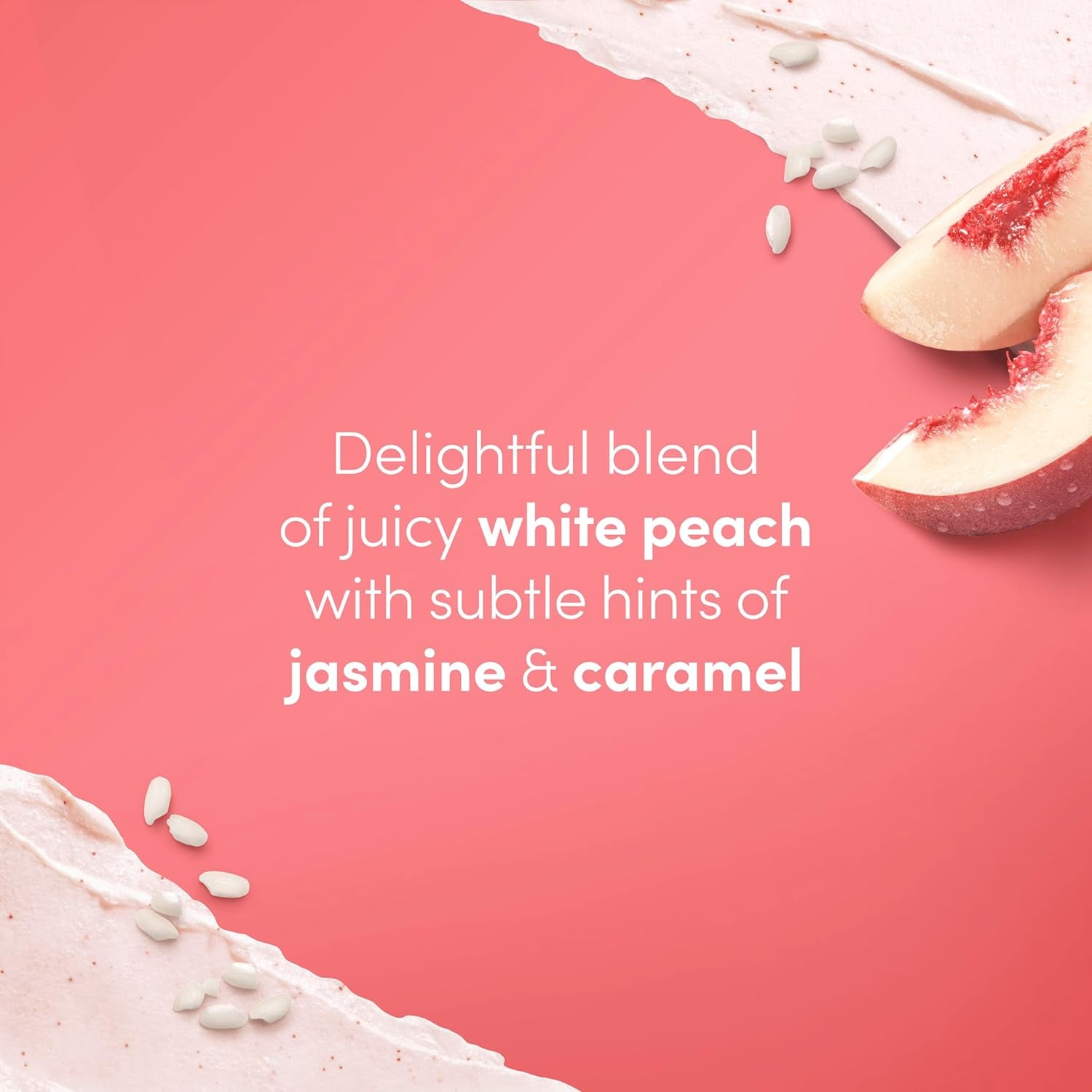 Dove Body Scrub White Peach & Crushed Rice 3 Count for Visibly Silky-Smooth, Nourished Skin, with ¼ Moisturizing Cream