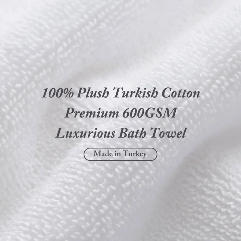 Turkish 100% Cotton Oversized Quick Dry Highly Absorbent Towel Set
