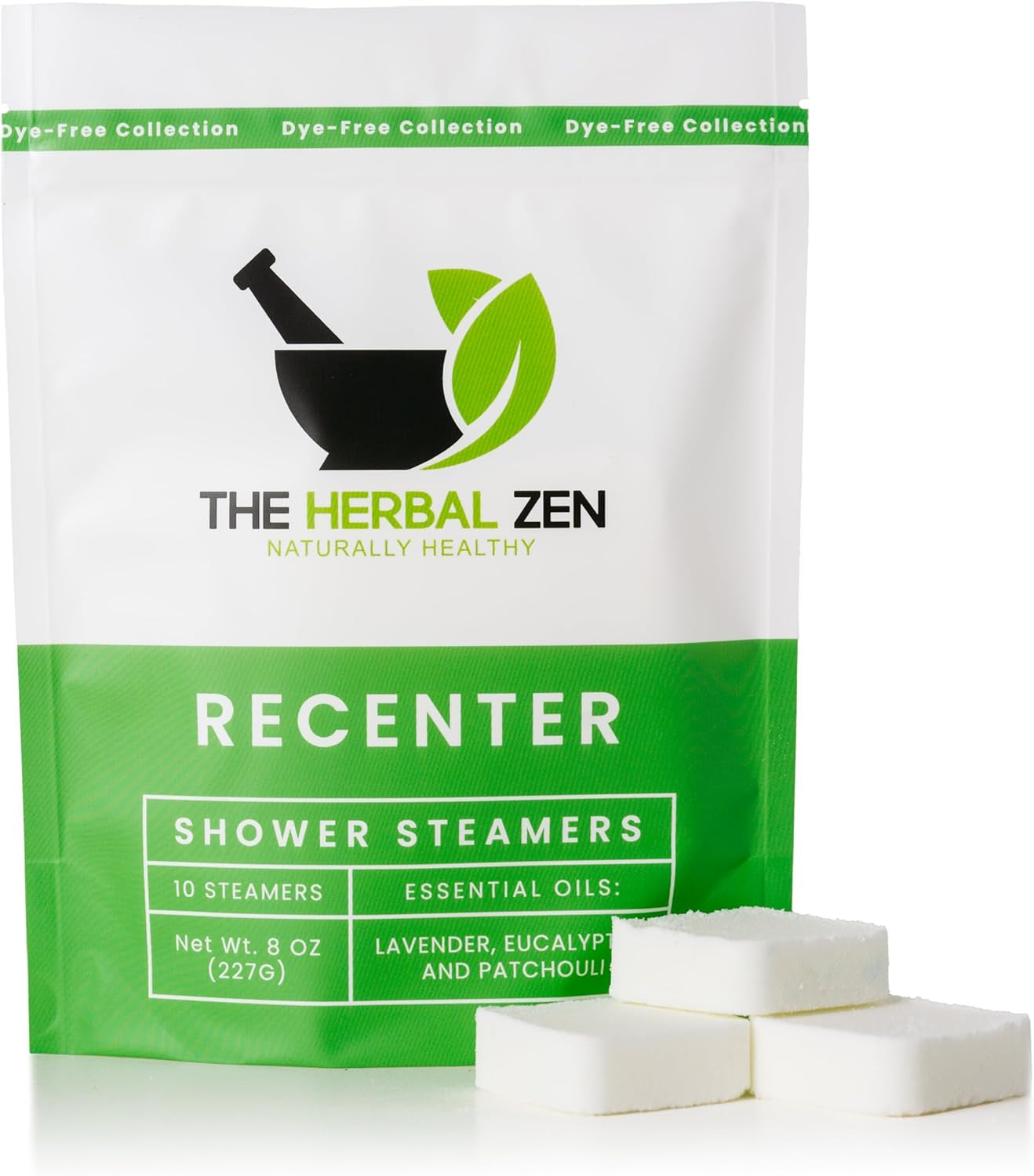 Recenter Shower Steamers Aromatherapy for Relaxing - Christmas Gift - Adult Stocking Stuffer - USA Made - Lavender & Eucalyptus Shower Bomb Tablets - Soothing Natural Essential Oils (10 Pack)