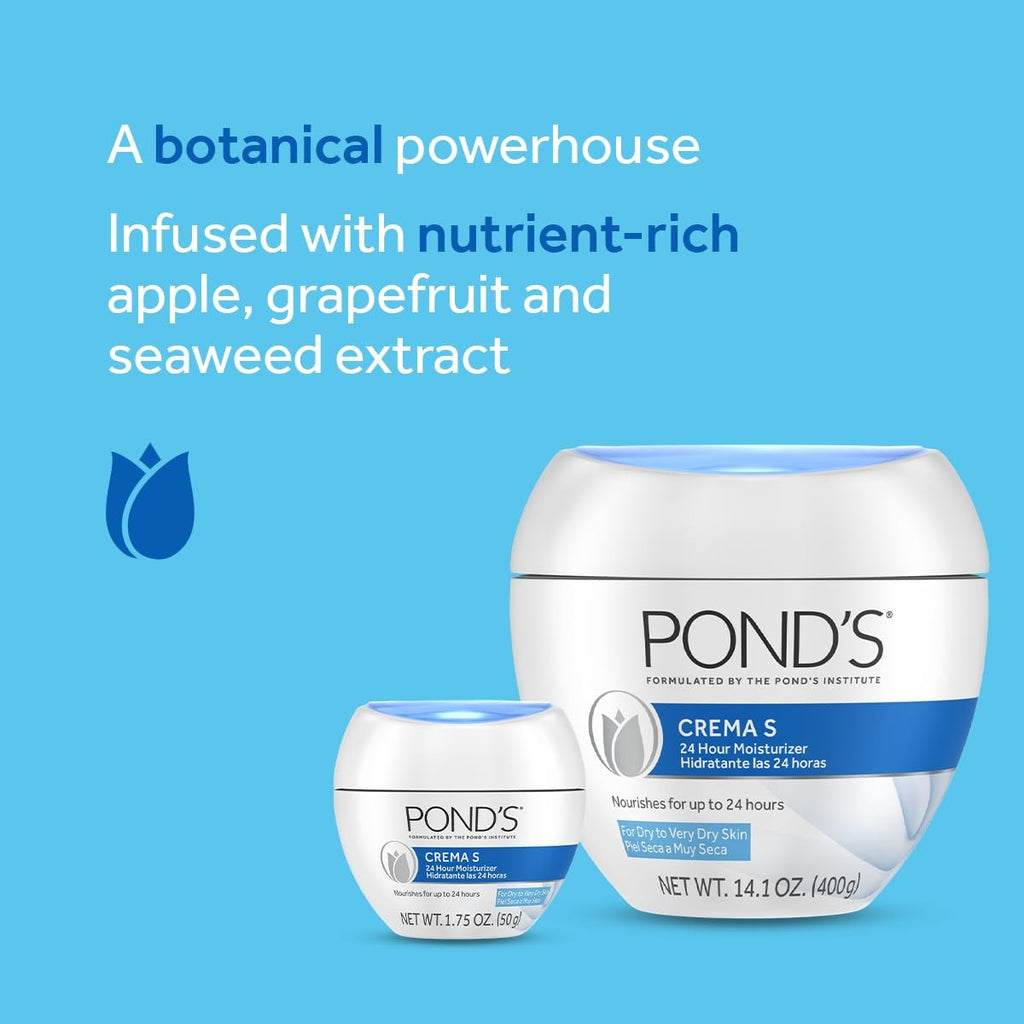 POND S Crema S Nourishing Moisturizer Face Cream for Dry Skin 1.75 Ounce