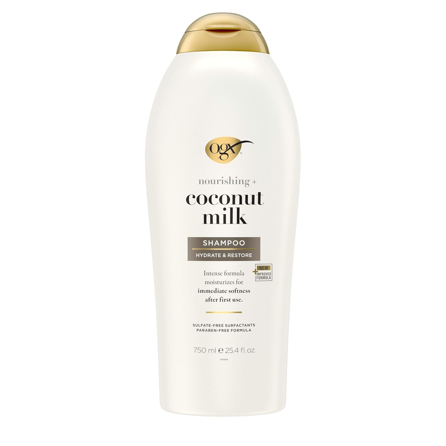 Nourishing + Coconut Milk Shampoo, Hydrating & Restoring Shampoo Moisturizes for Soft Hair after the First Use, Paraben-Free, Sulfate-Free Surfactants, 25.4 Fl. Oz