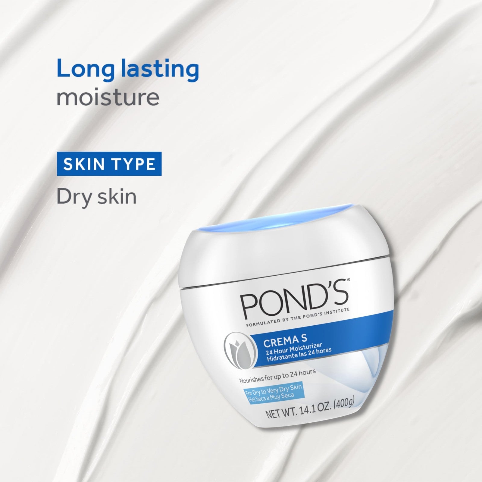 POND S Crema S Nourishing Moisturizer Face Cream for Dry Skin 1.75 Ounce