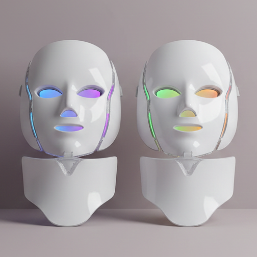 Blue Red Light Therapy Mask for Face, 7 Colors LED Face Mask Light Therapy, Led Face Mask Light Therapy at Home