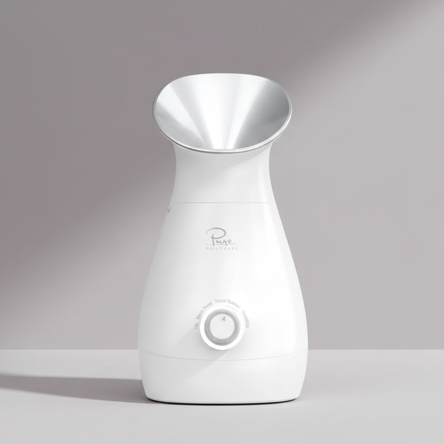 Nano Steamer 3-In-1 Ionic Facial Nano Facial Mister 5-Piece Stainless Steel Skin Kit (Silver)