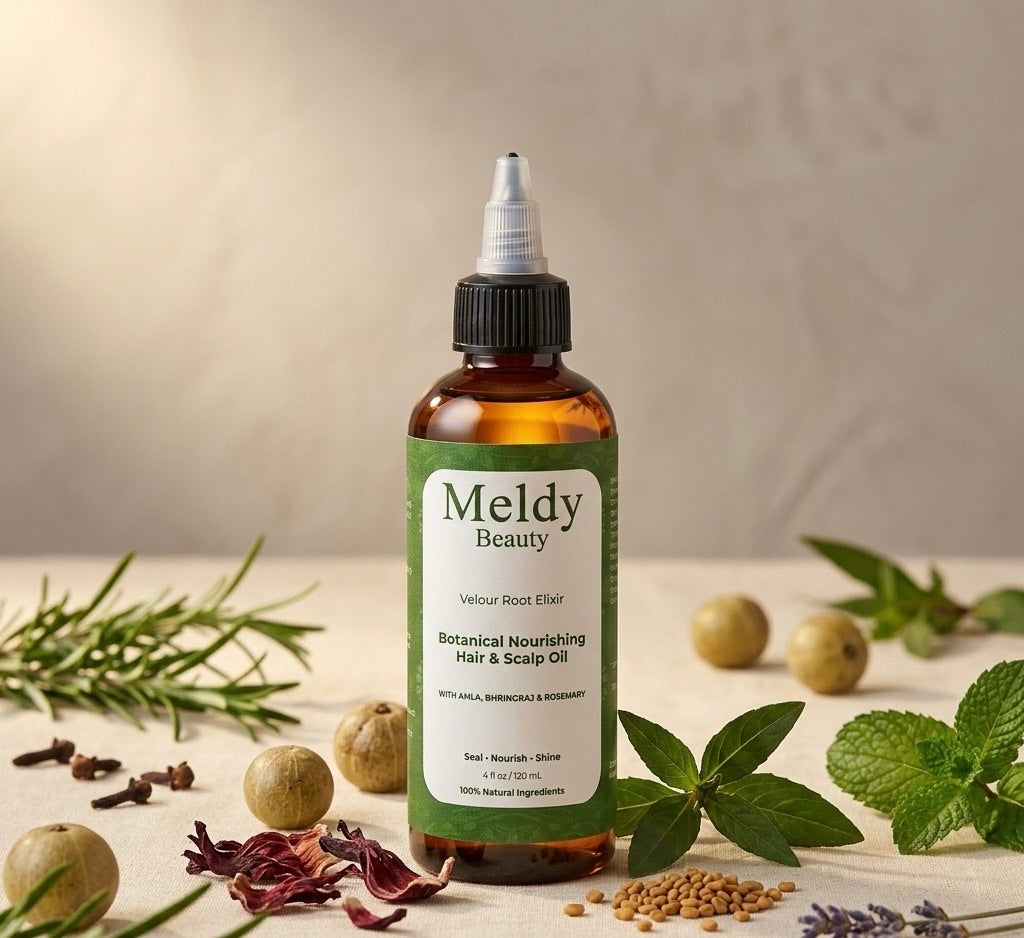 Hair Growth oil - Velour Root Elixir - Botanical Nourishing Hair & Scalp Oil