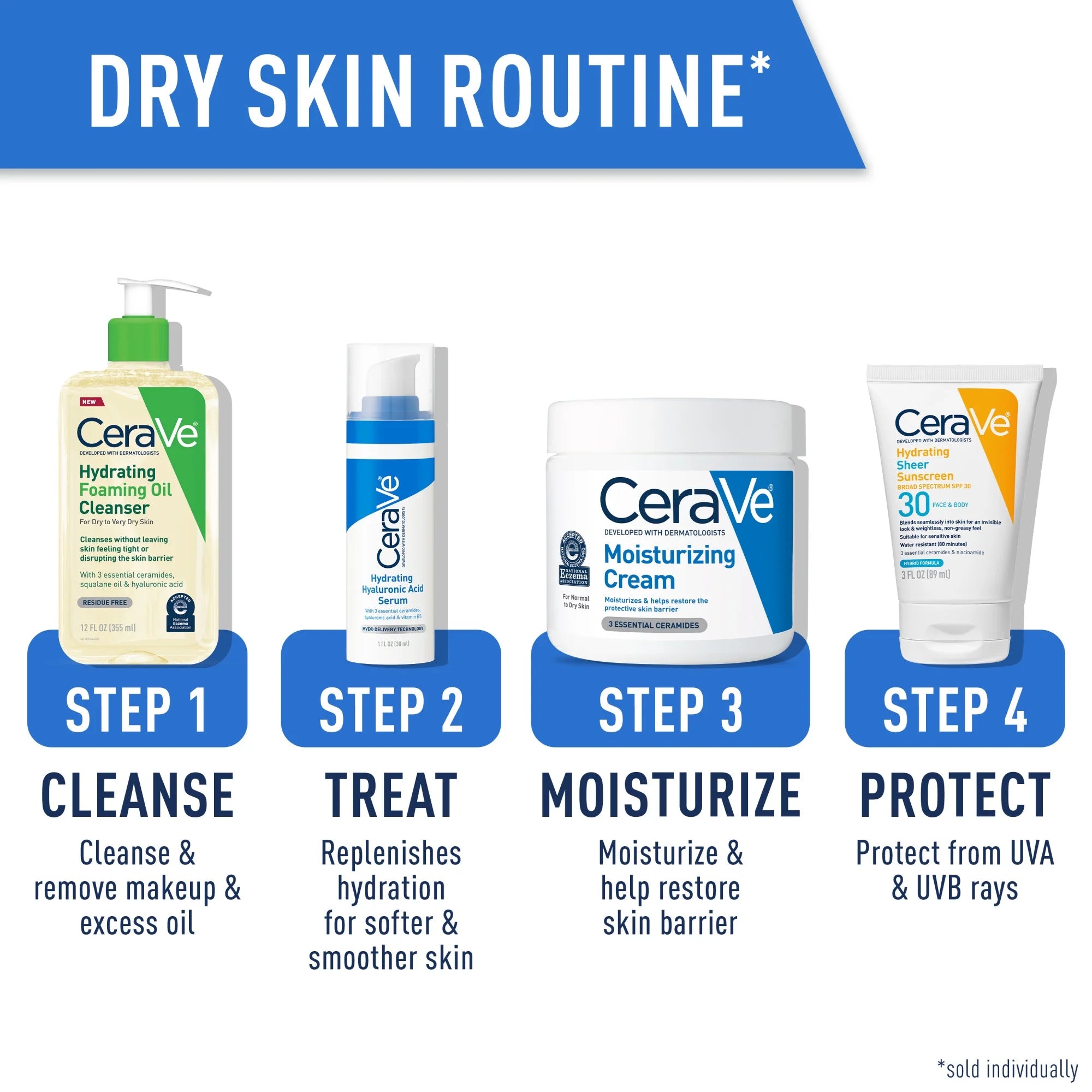 Hydrating Foaming Oil Cleanser, Daily Face Wash for Dry to Very Dry Skin, 12 Fl Oz