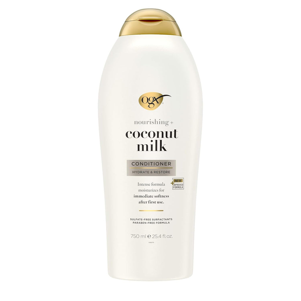 Nourishing + Coconut Milk Conditioner, Hydrating & Restoring Conditioner Moisturizes for Soft Hair after the First Use, Paraben-Free, Sulfate-Free Surfactants, 25.4 Fl. Oz