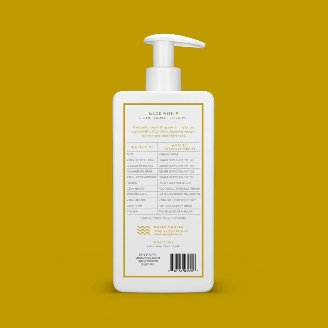 (3 Pack)  Curls Care 2-In-1 Conditioning Shampoo with Coconut Milk & Turmeric, 16.5 Oz