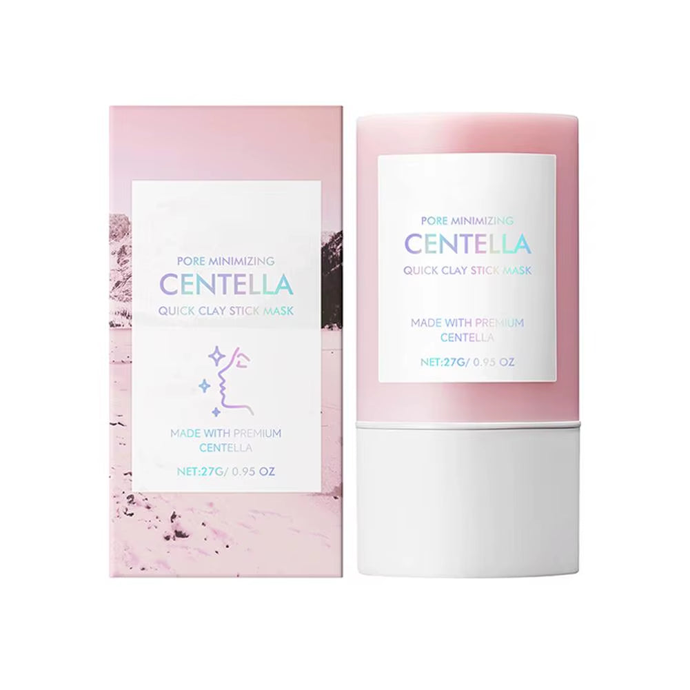 Centella Clay Stick Mask 27G Deep Hydration Pore Minimizing Soothing Brightening Facial Skin Care Fast Convenient Beauty Pink
