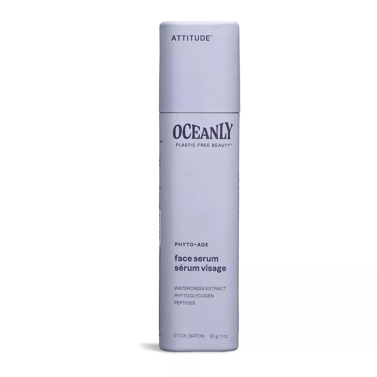 Oceanly Face Serum Stick, EWG Verified, Plastic-Free, Plant and Mineral-Based Ingredients, Vegan and Cruelty-Free Beauty Products, PHYTO AGE, Unscented, 1 Ounce