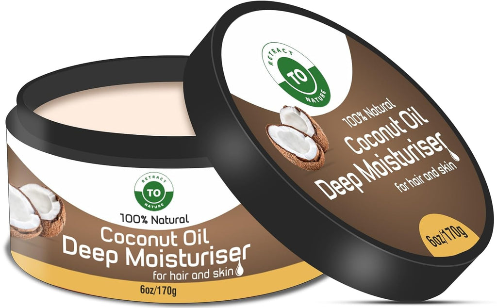 Coconut Oil Deep Moisturizer 6Oz/170Gm | 100% Natural, All Natural Ingredients I Deeply Moisturizer Skin and Hair