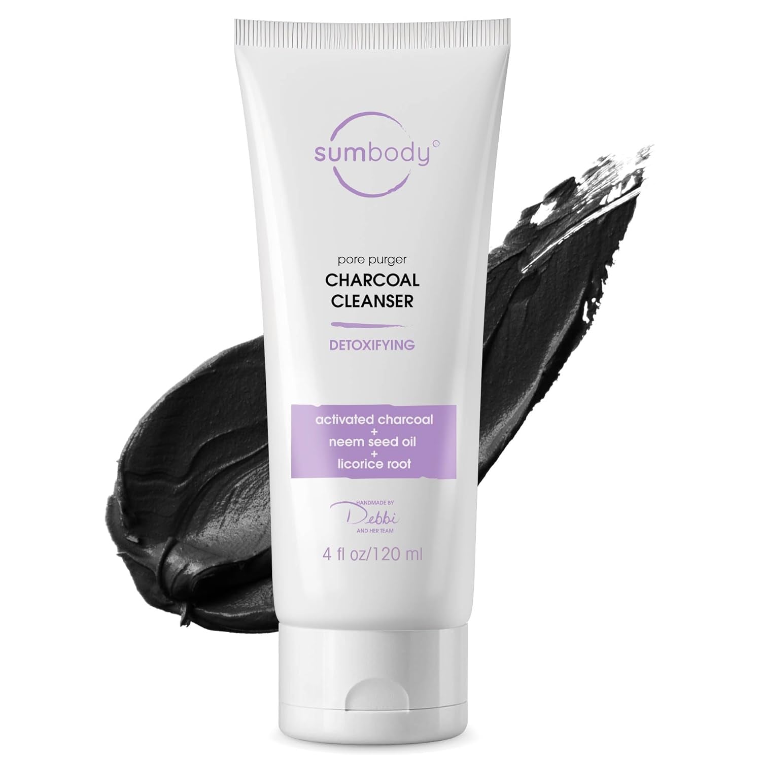 Deep Pore Cleaner Detoxifying Face Wash for Oily Skin Charcoal Cleanser - Daily Moisturizing Face Wash for Men, Women, Teens, Hydrating Gentle Face Cleanser for Sensitive Skin, Made in USA