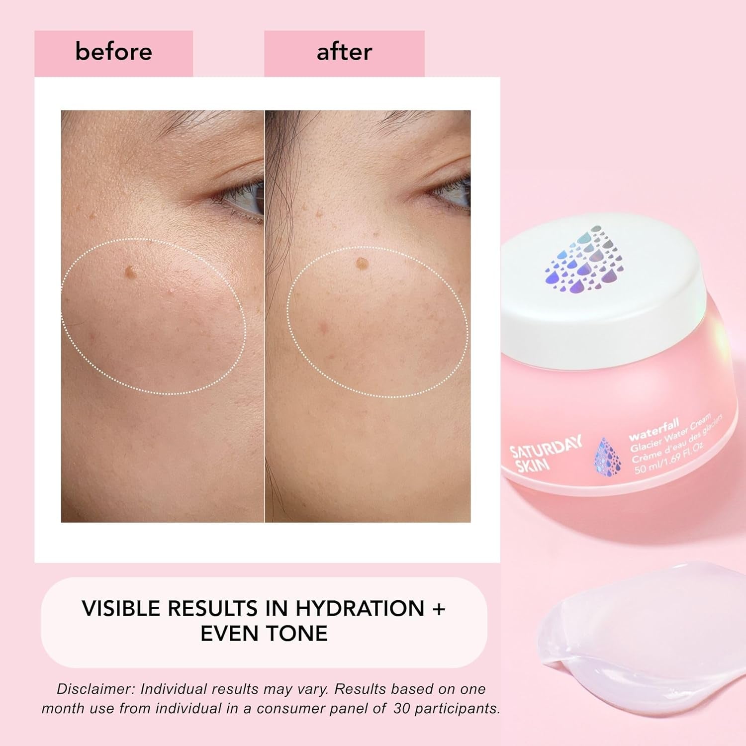 Face Moisturizer Water Face Cream Natural Oil Free Gel Type Cream from Alaska Glacier Water Day & Night Korean Skin Care Cream Soothing Hydrating Facial Moistrurizer (1.69 Fl. Oz. 50Ml)