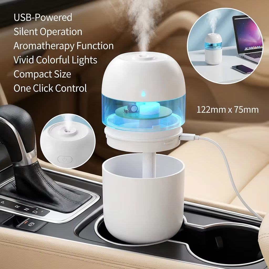 220ML USB Water Refill Spray Humidifier Colorful Lights Super Fog Mute Portable Air Humidifier for Home Bedroom Office Car