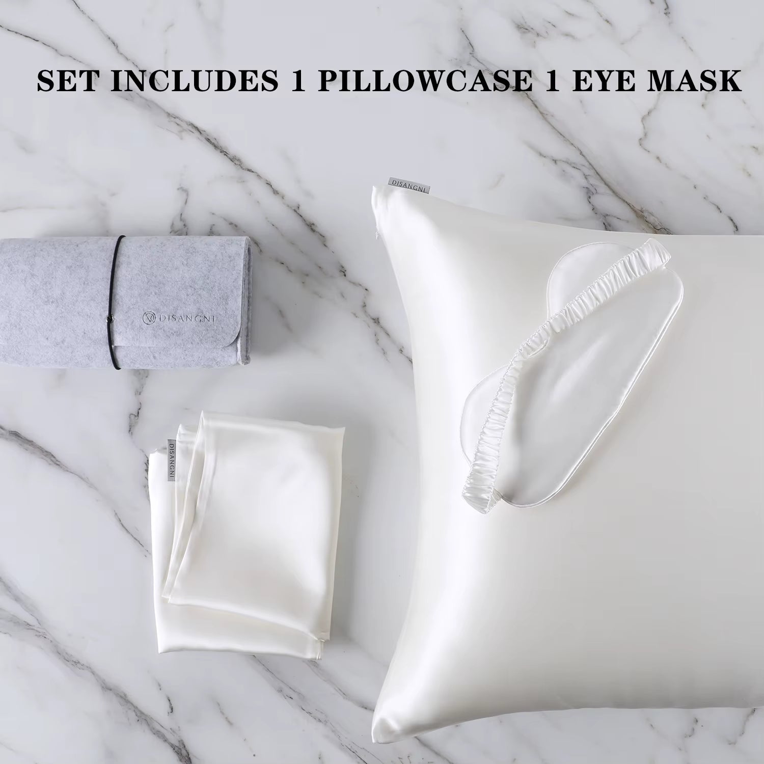 22 Mummi 100% Mulberry Silk Silk Pillowcase, for Hair and Skin, Double-Sided Silk Zipper Type, 1Pc