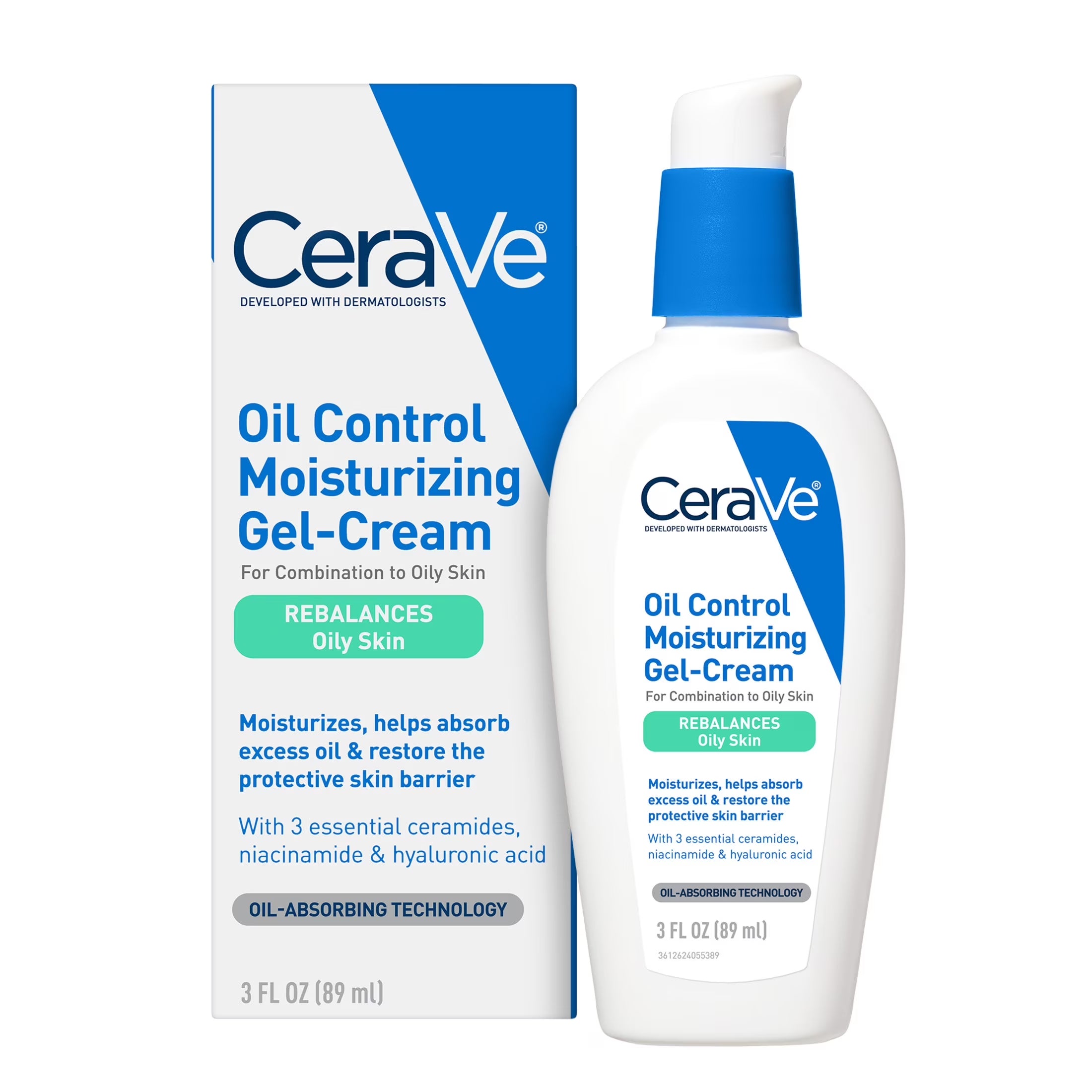 Oil Control Moisturizing Gel-Cream Face Moisturizer for Oily Skin, 3 Fl Oz