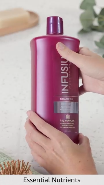 Infusium Repair and Replenish Nourishing Shampoo - Hydrating and Clarifying Shampoo for Build Up - Ceramides, Keratin, and Argan Oil - 33.8 oz